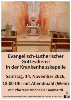 Gottesdienst im Krankenhaus