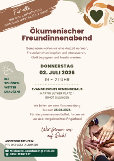 Ökumenischer Freundinnenabend 2026 