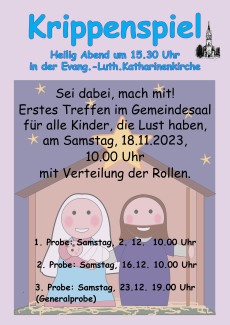 Krippensiel an Heiligabend