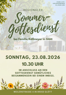 Regionaler Sommer Gottesdienst 2026